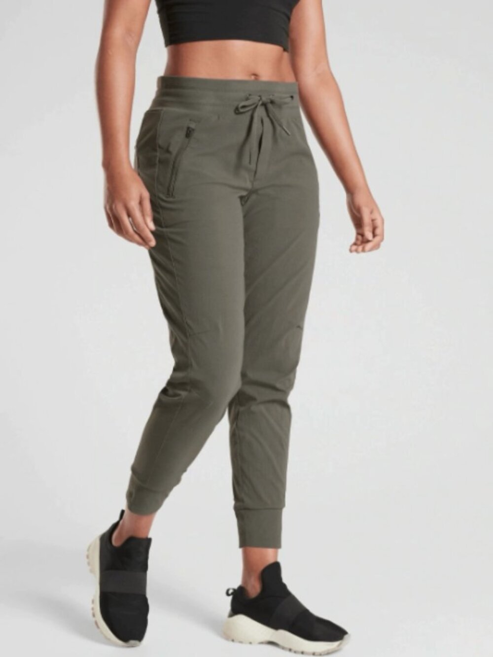 Athleta Trekkie North Jogger Pants Olive Green Size‎ 4 Hiking Gorpcore